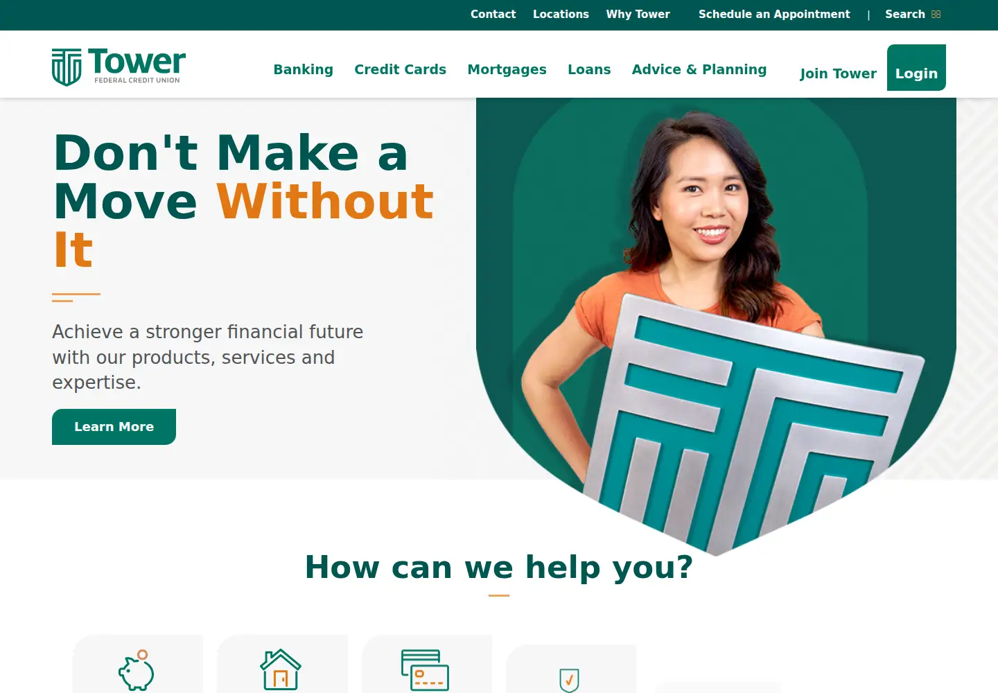 Screenshot of towerfcu.org