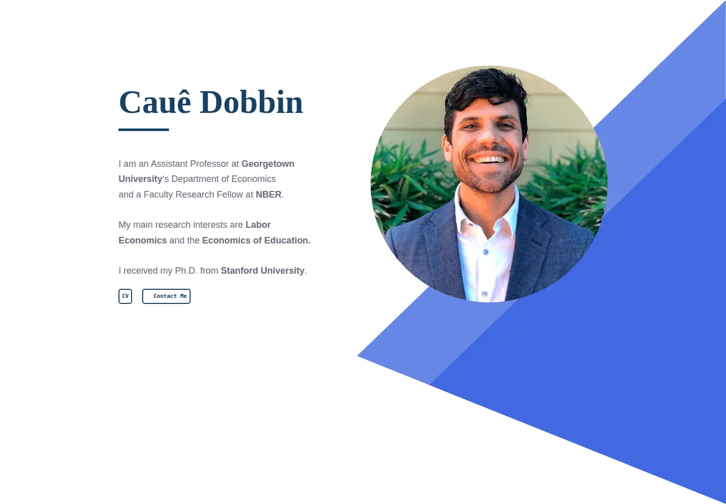 Captured homepage of cauedobbin.com in the current scan
