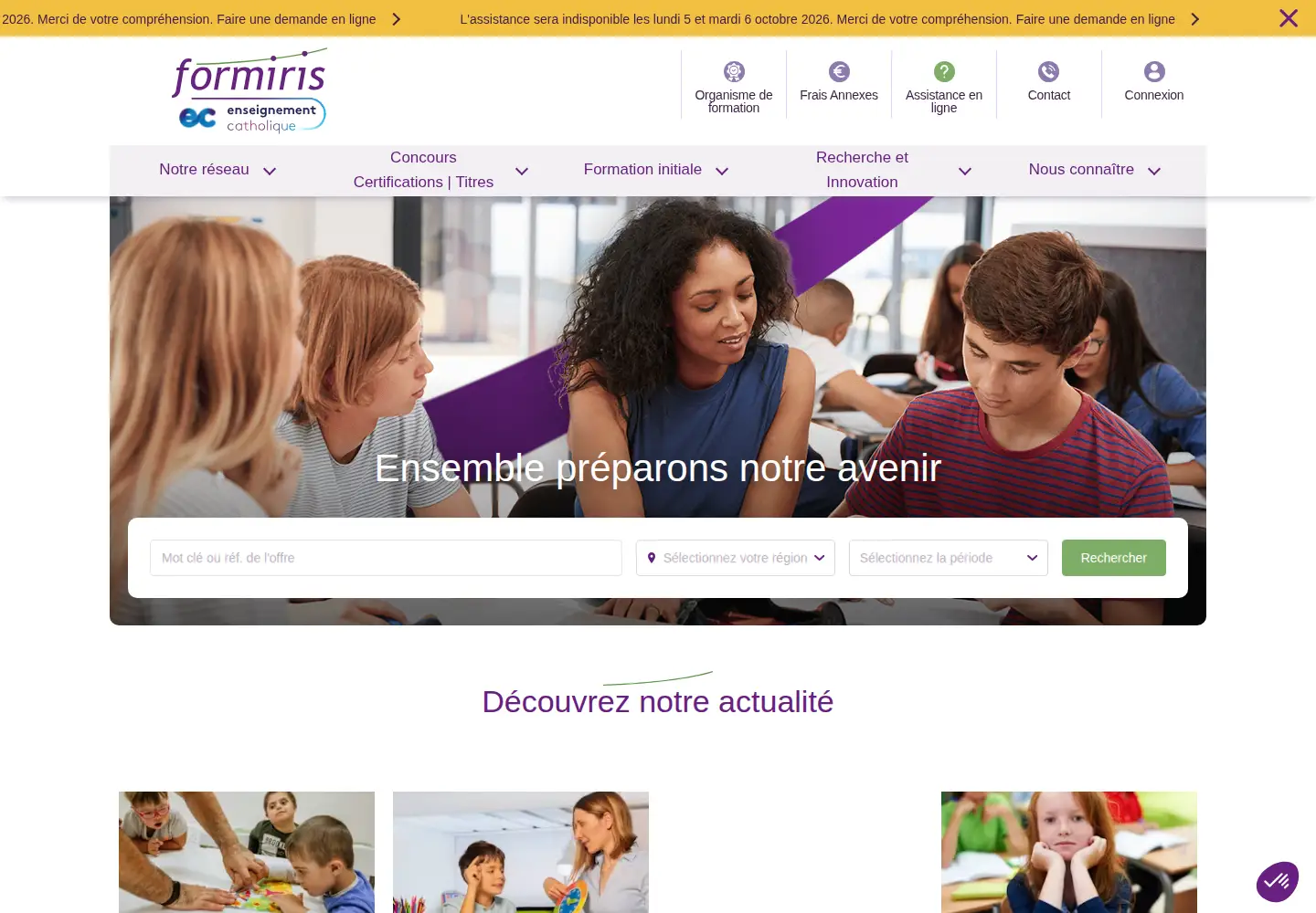 Screenshot of formiris.org