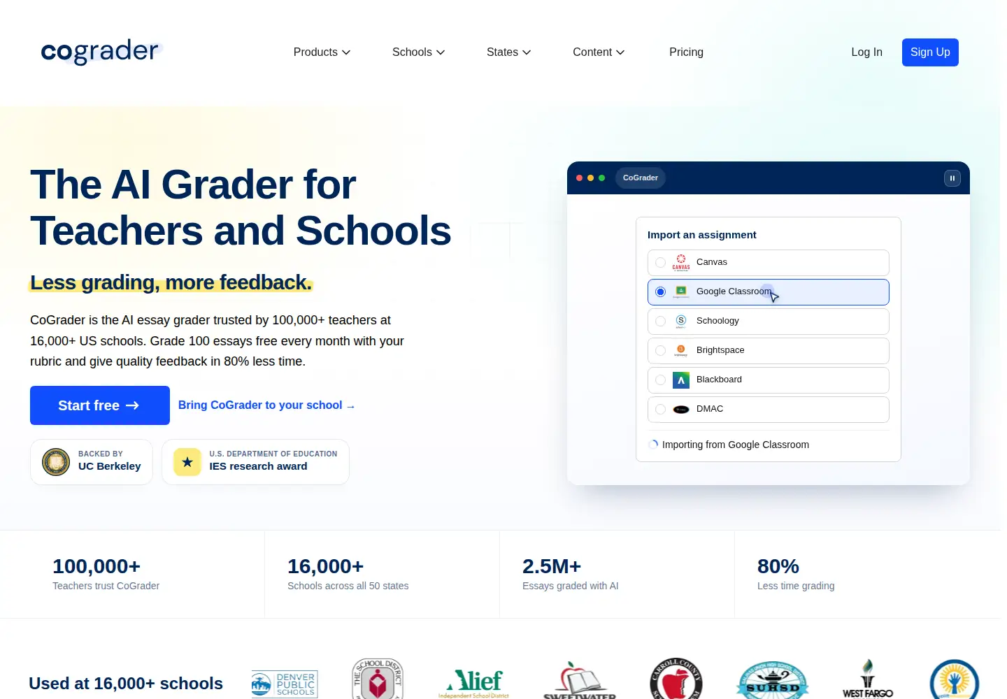 Screenshot of cograder.com