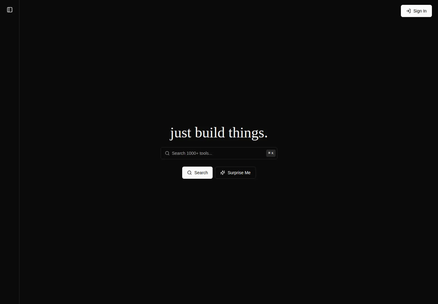 Screenshot of justbuildthings.com