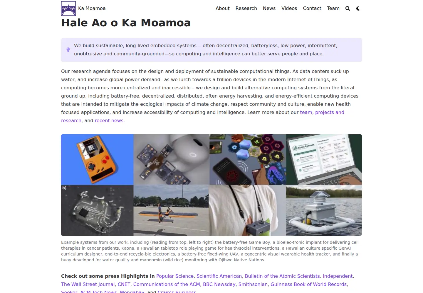 Screenshot of kamoamoa.com