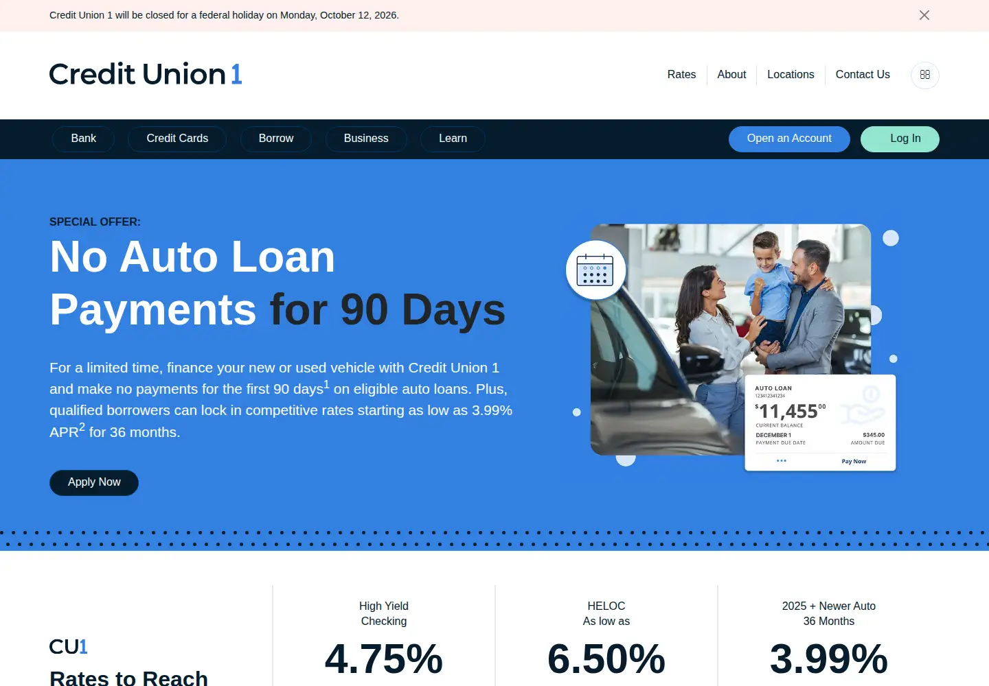 Screenshot of creditunion1.org