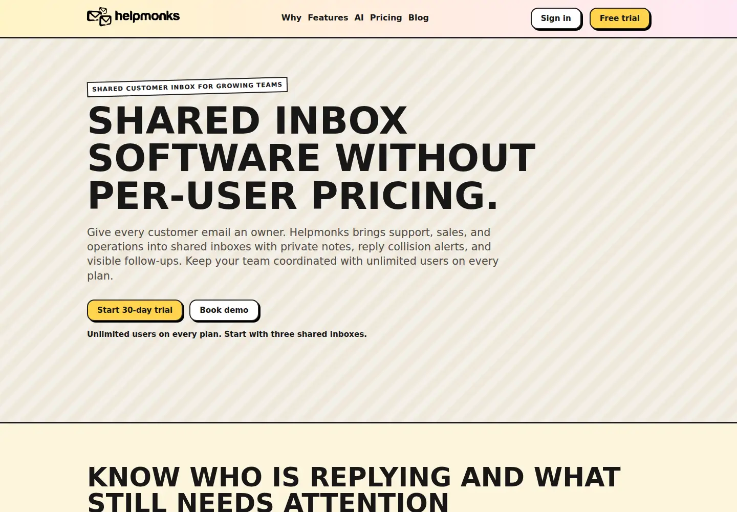 Screenshot of helpmonks.com