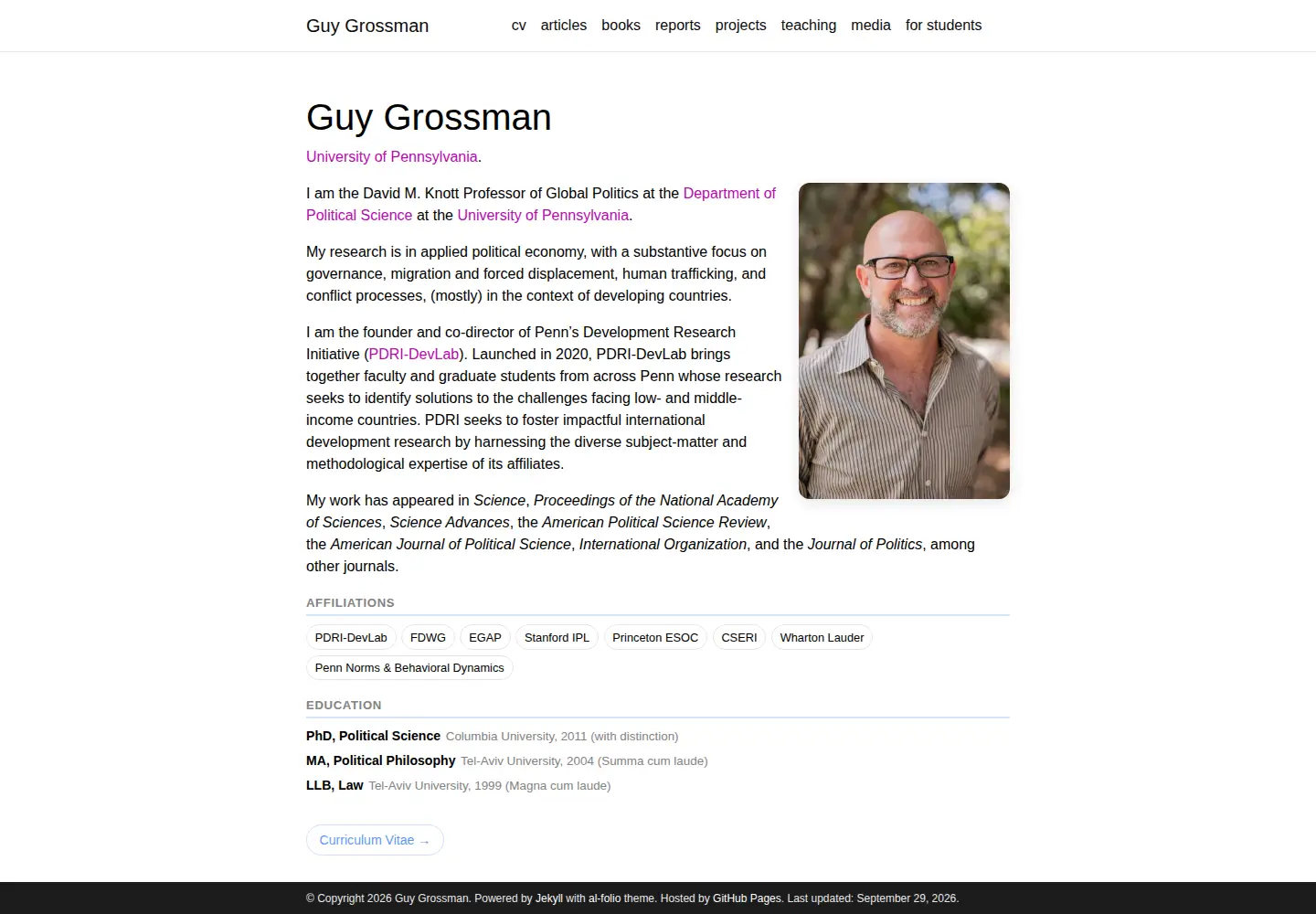 Screenshot of guygrossman.com
