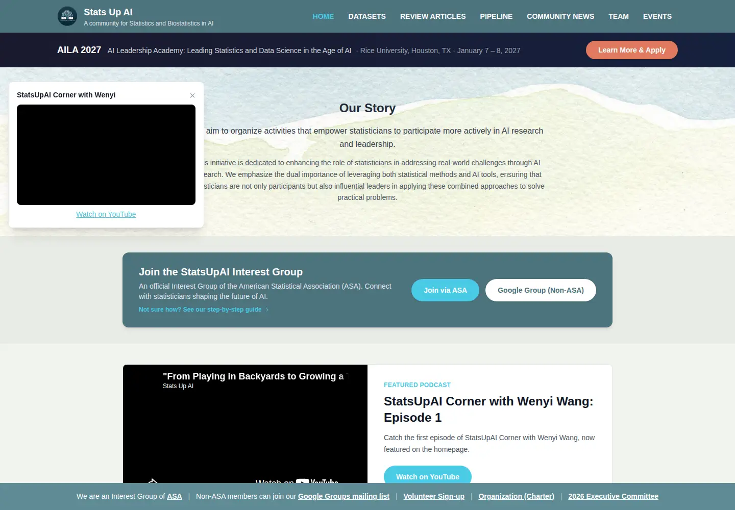 Screenshot of statsupai.org