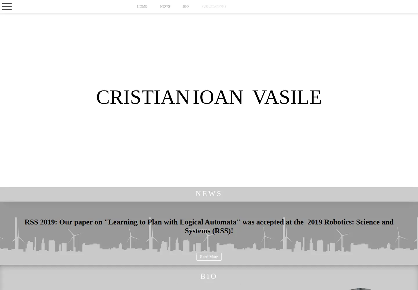 Screenshot of cristianvasile.com