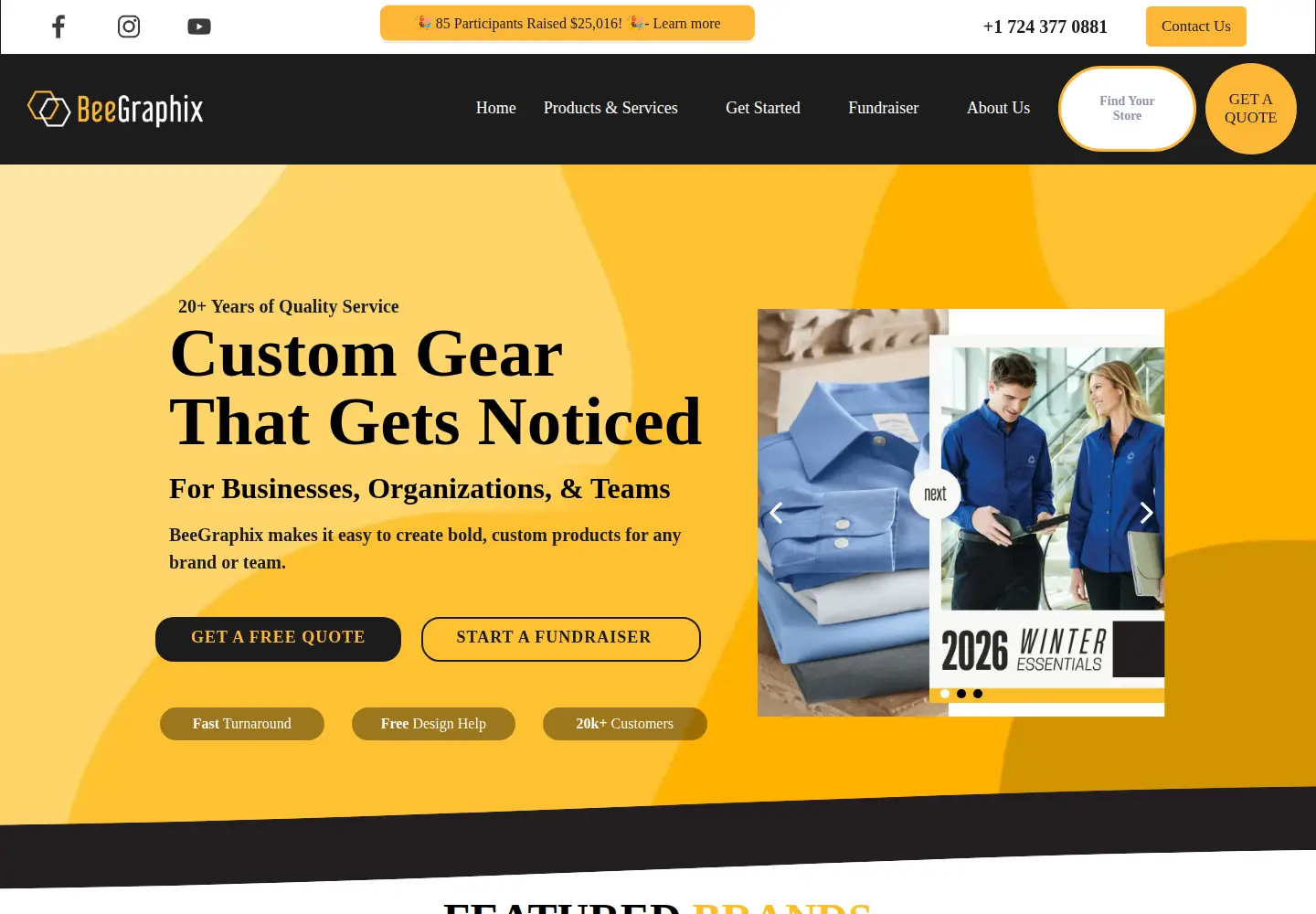 Screenshot of beegraphix.com