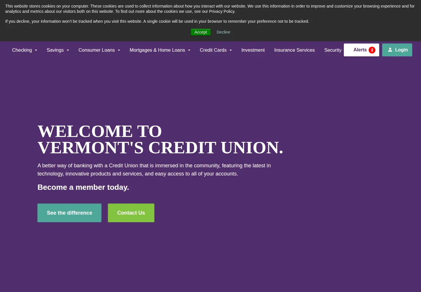 Screenshot of vermontfederal.org