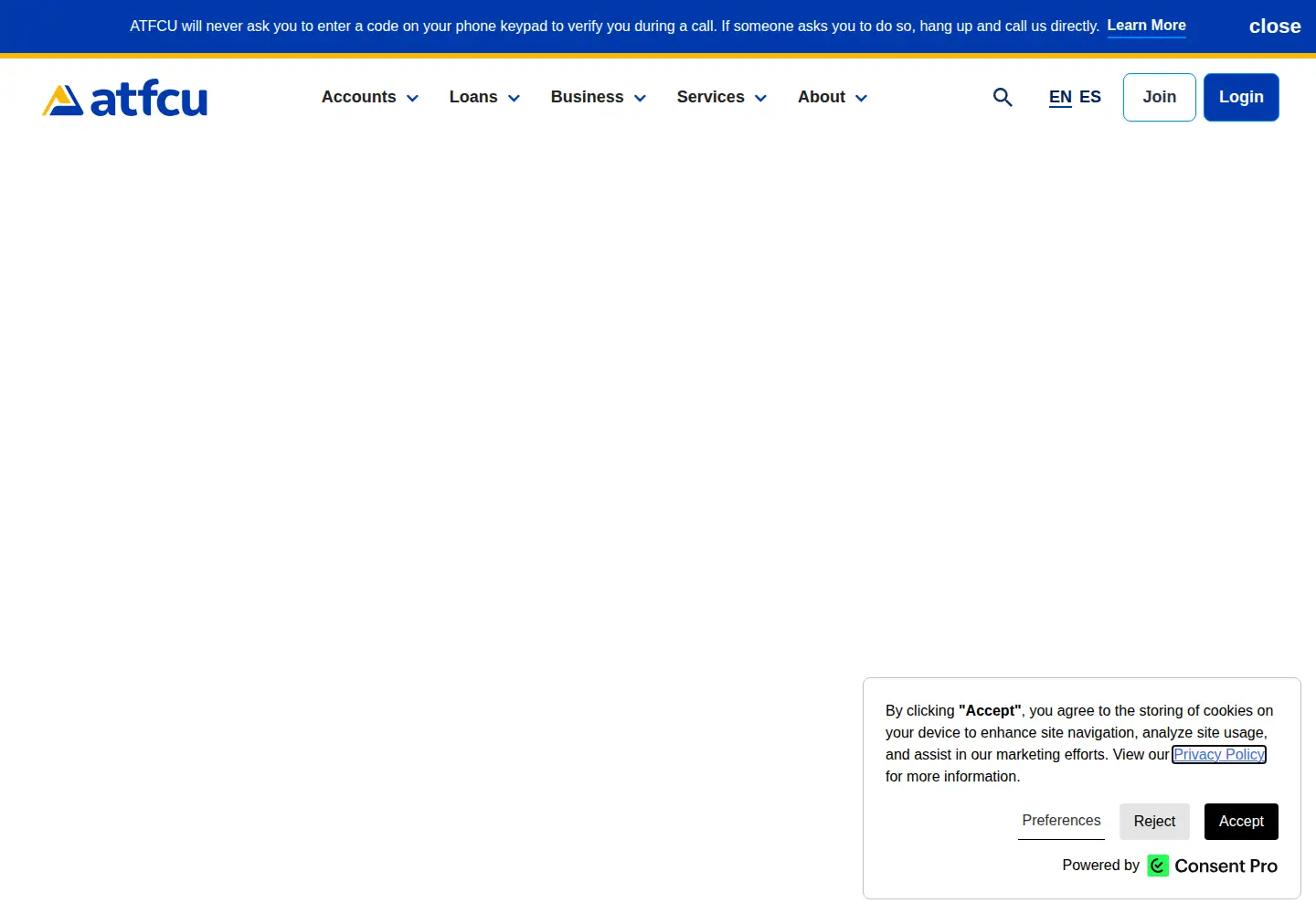 Screenshot of atfcu.org