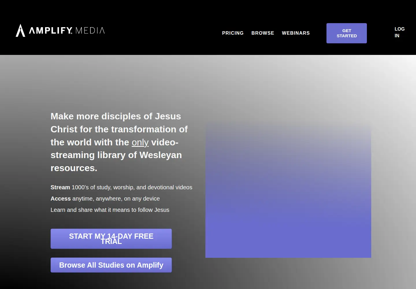 Screenshot of amplifymedia.com