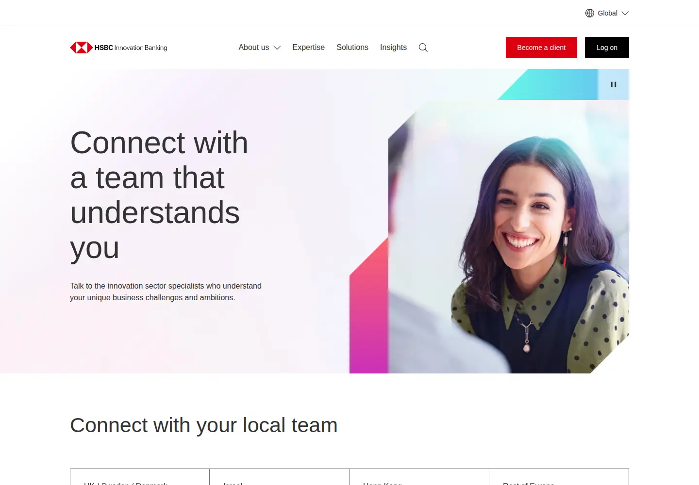 Screenshot of hsbcinnovationbanking.com