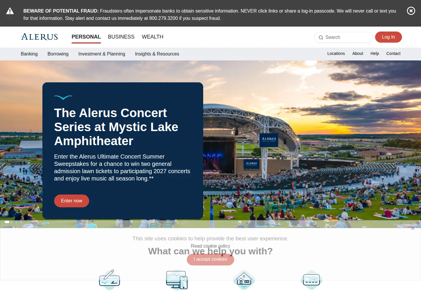 Screenshot of alerus.com