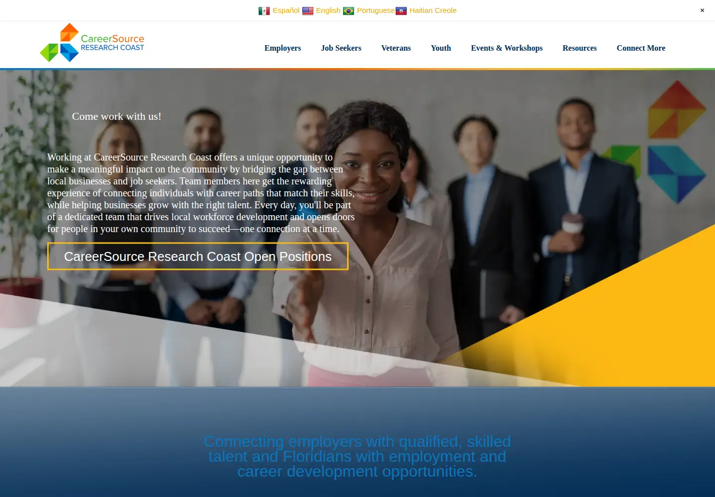 Captured homepage of careersourcerc.com in the current scan
