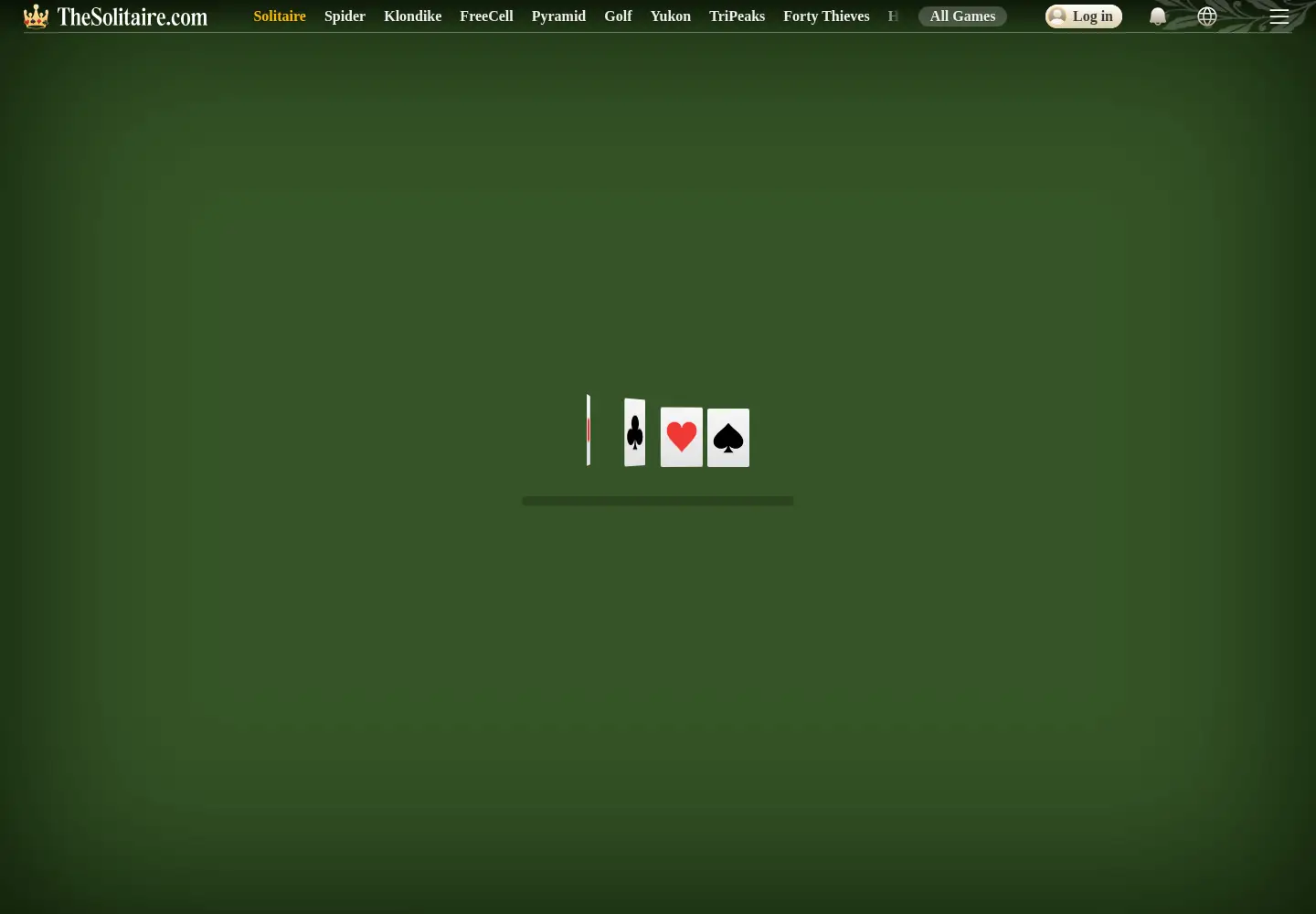 Screenshot of thesolitaire.com