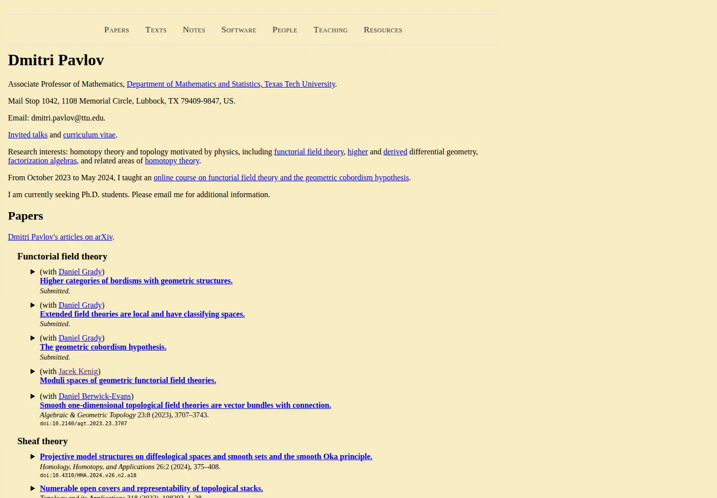 Screenshot of dmitripavlov.org