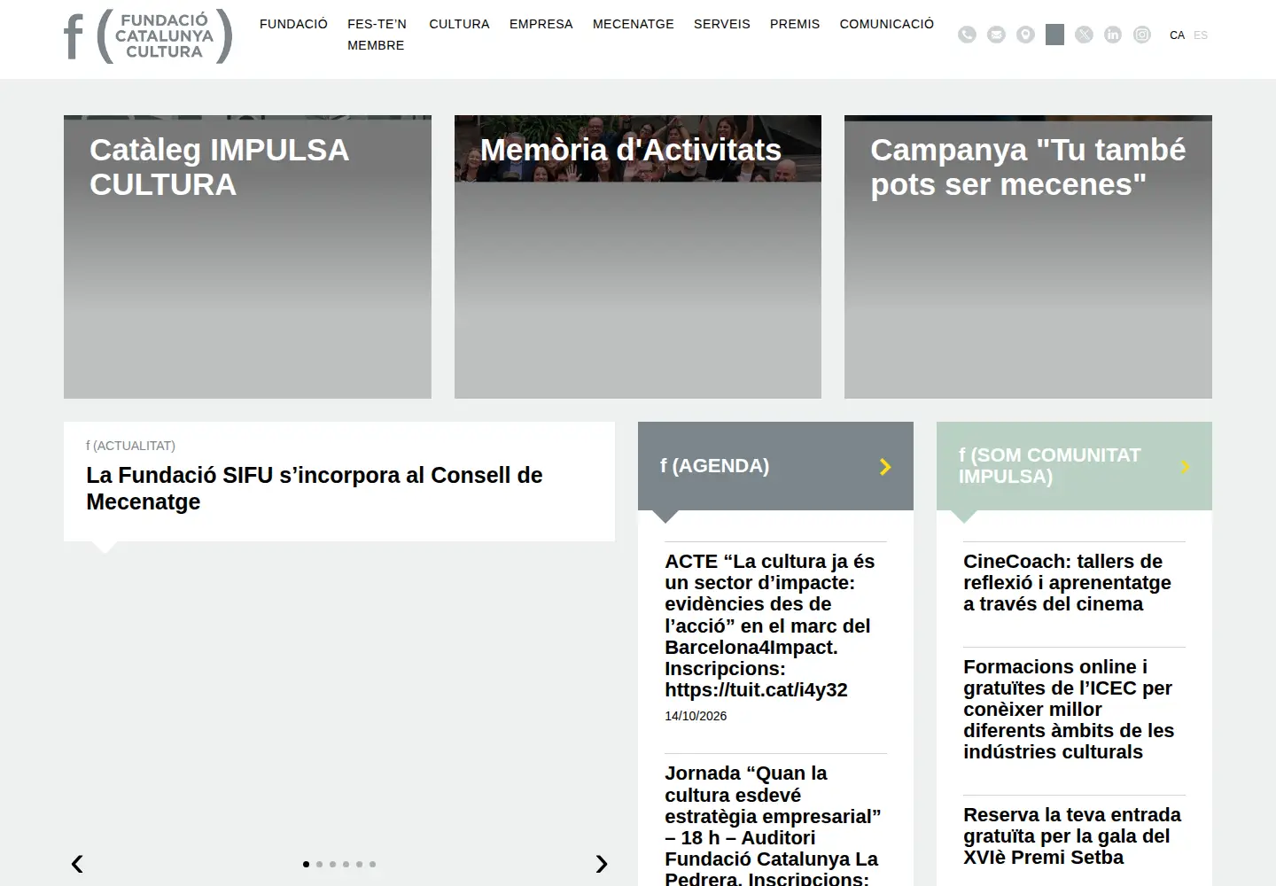 Screenshot of fundaciocatalunyacultura.cat