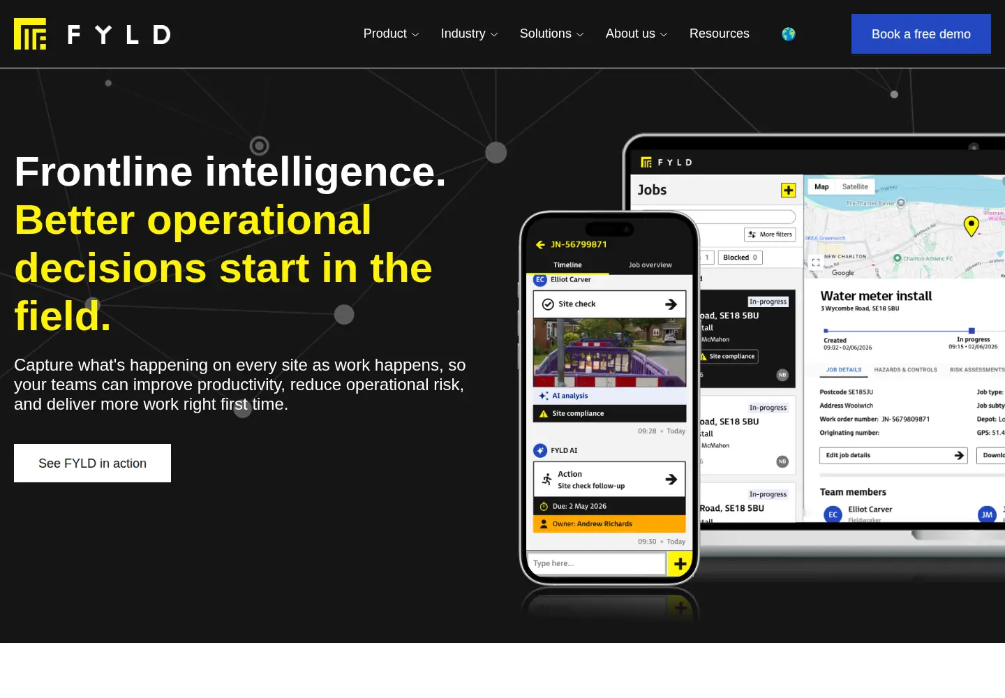 Captured homepage of fyld.ai in the current scan