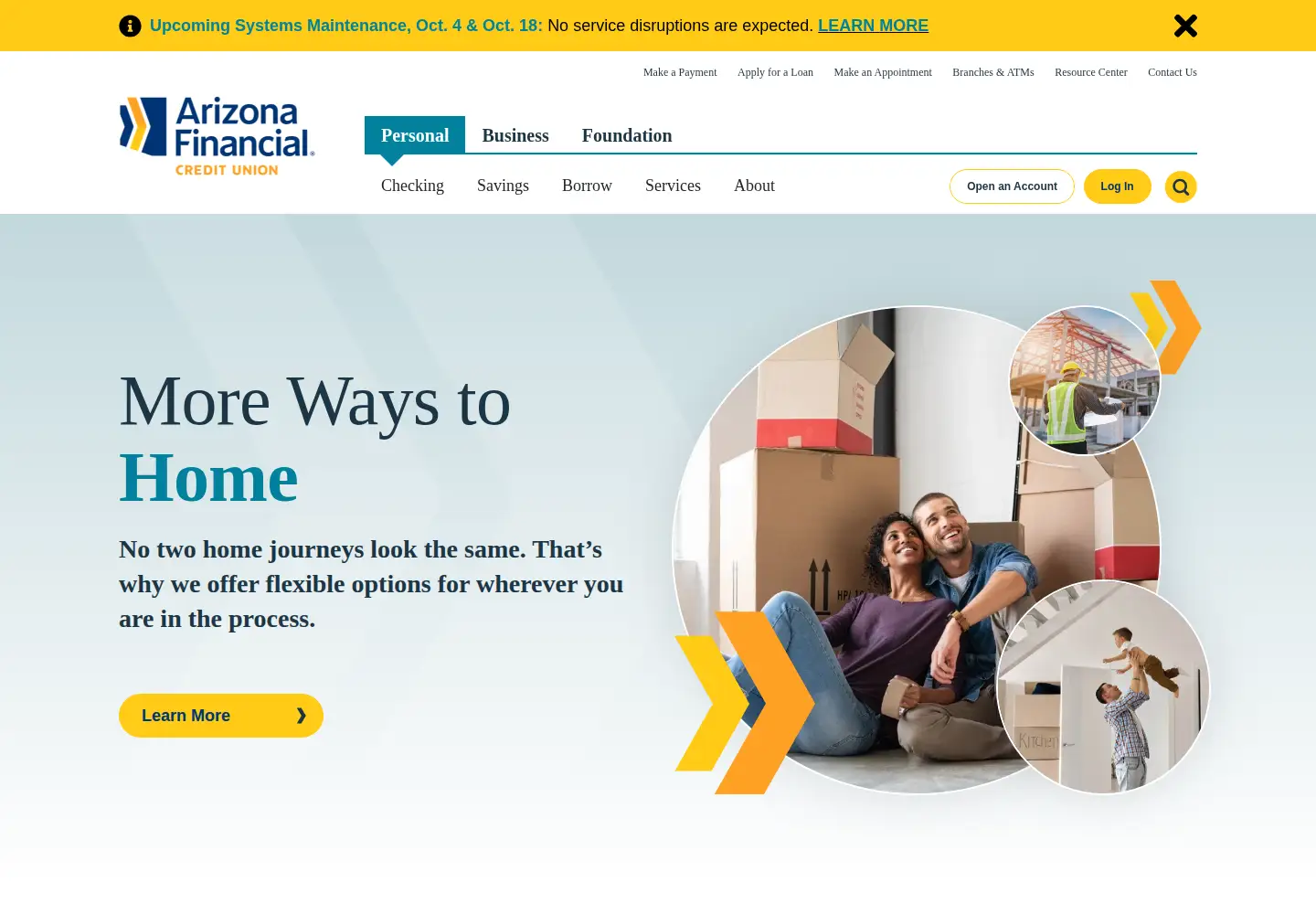 Screenshot of arizonafinancial.org
