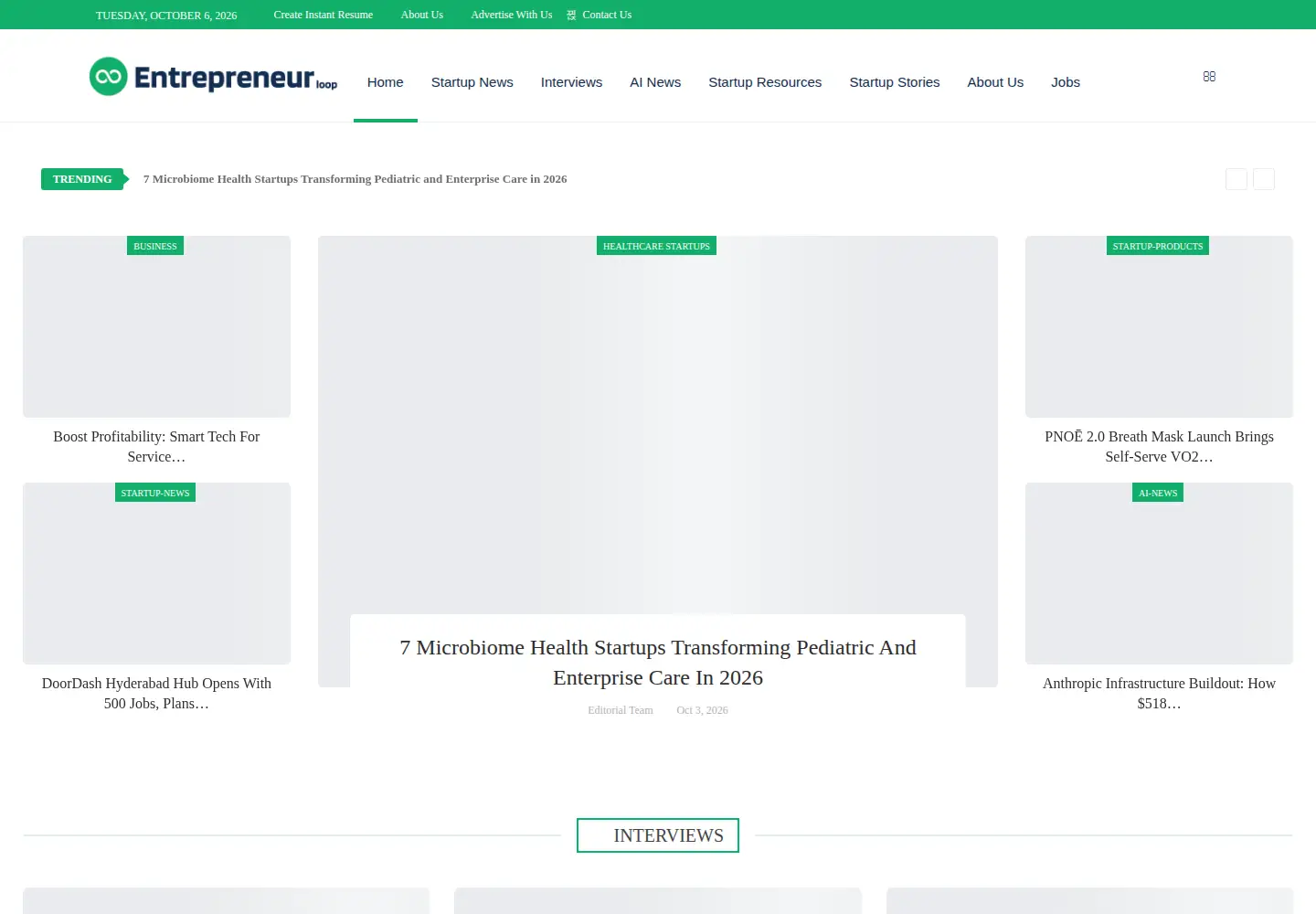 Screenshot of entrepreneurloop.com