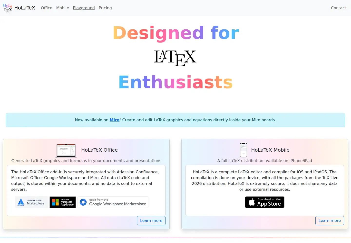 Screenshot of holatex.app