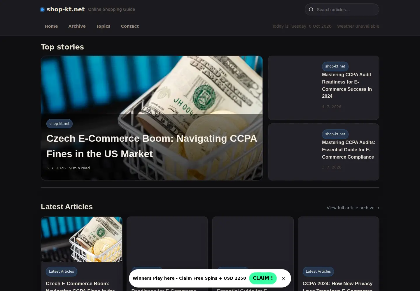 Screenshot of shop-kt.net