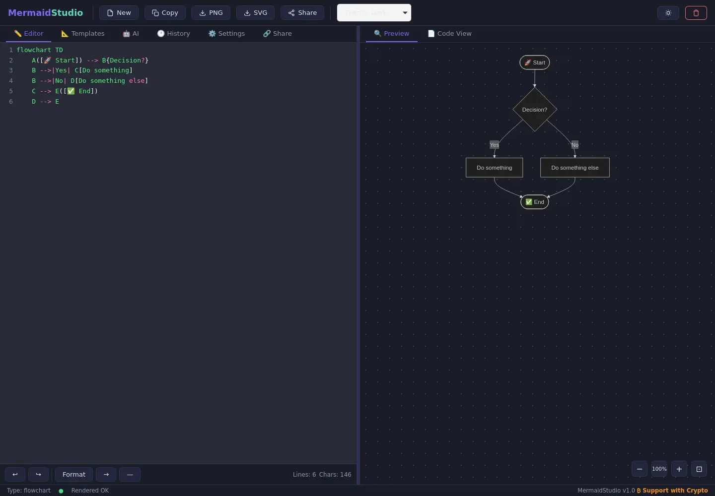 Screenshot of mermaid.skin