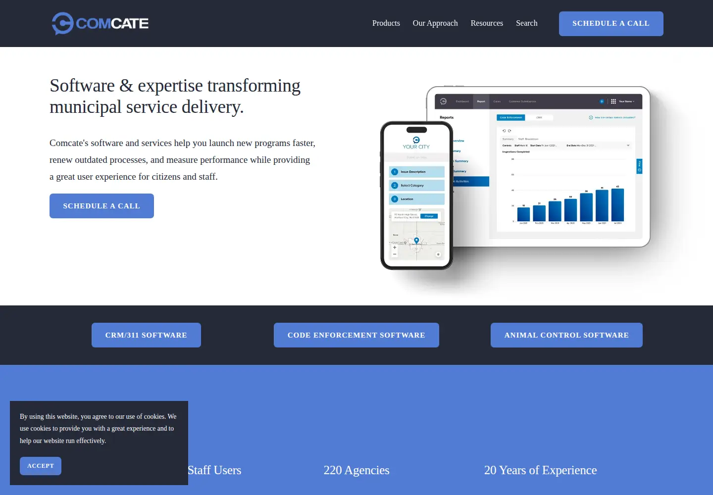 Screenshot of comcate.com