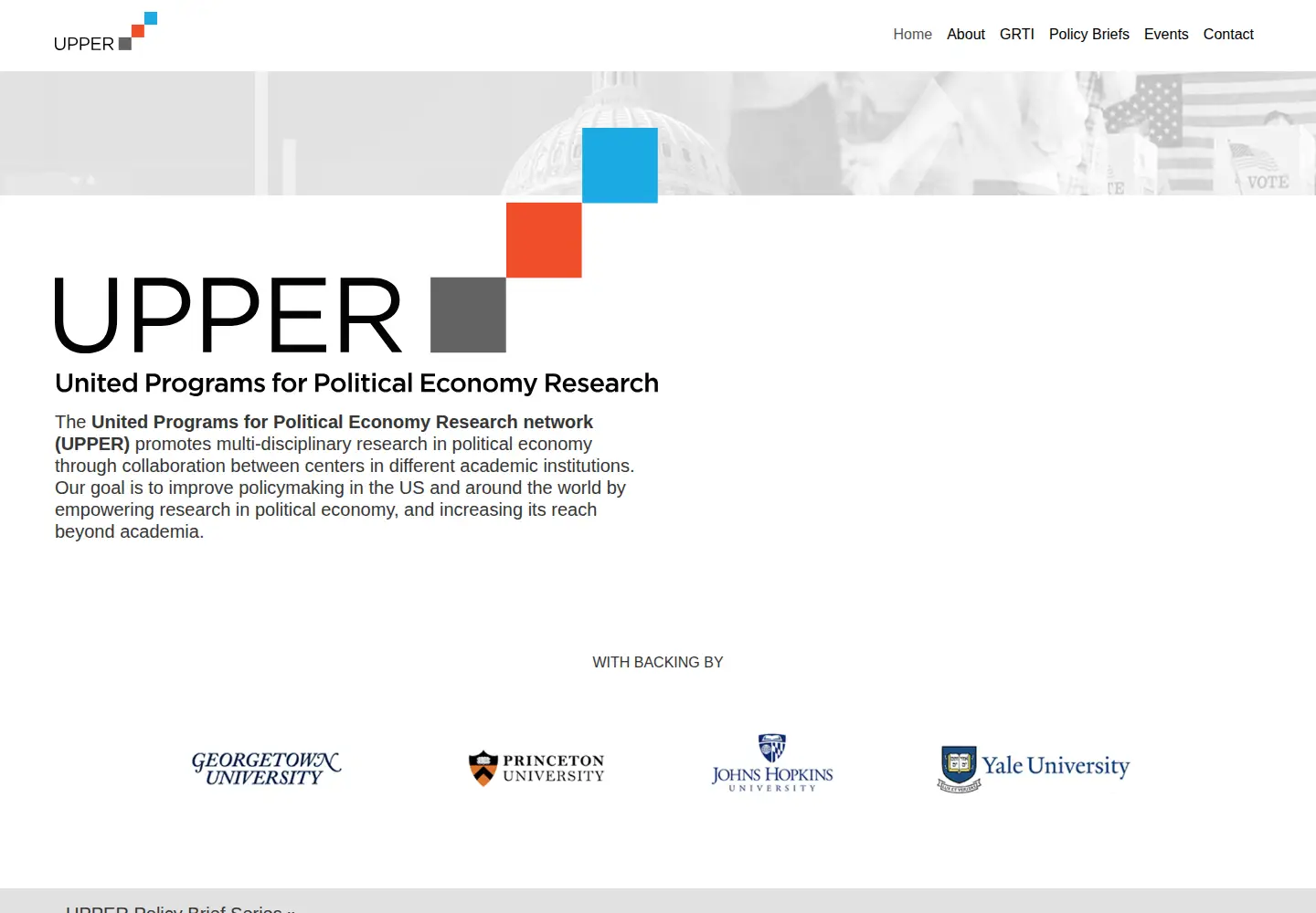 Captured homepage of upperesearch.org in the current scan