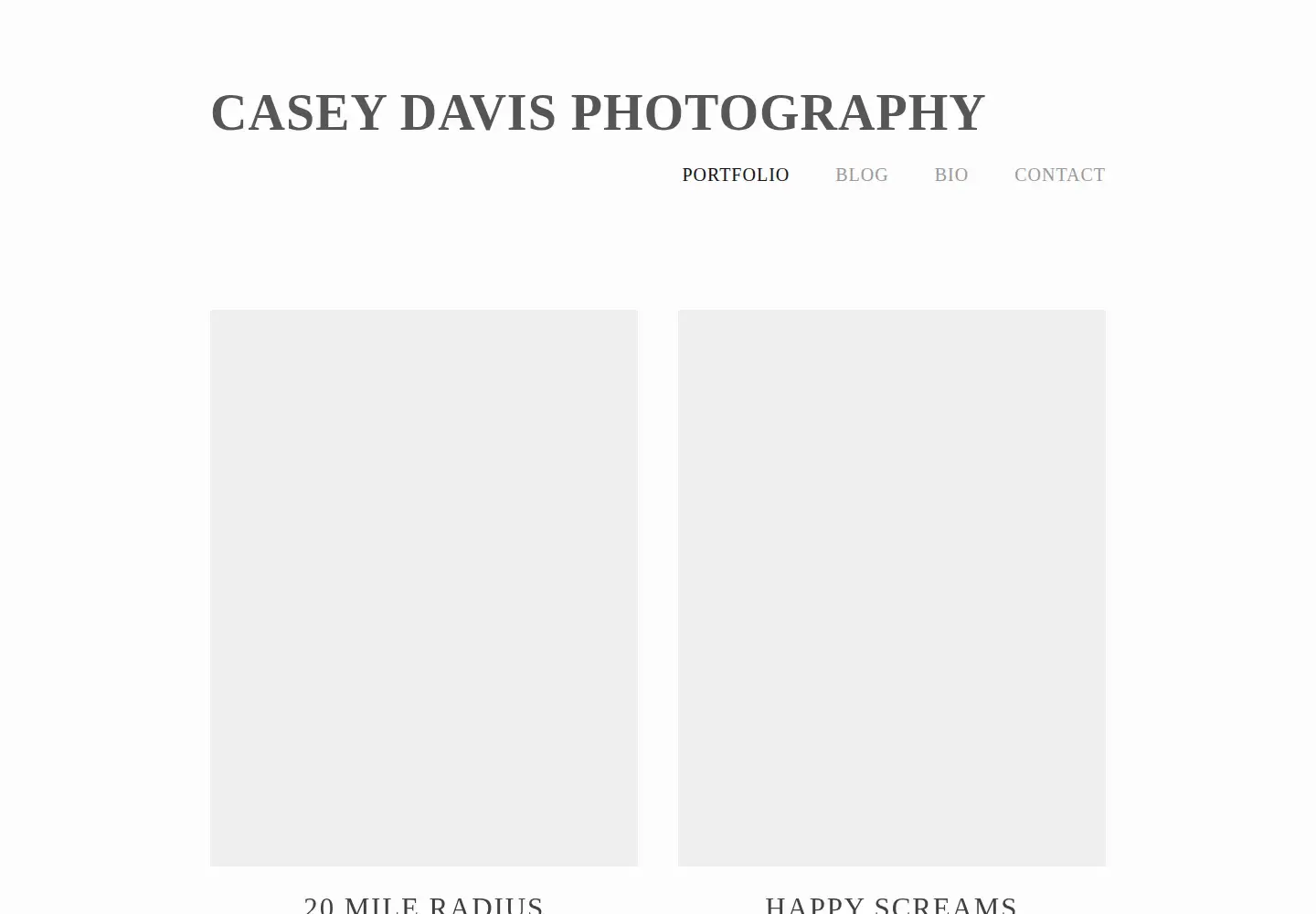 Screenshot of caseydavisphoto.com