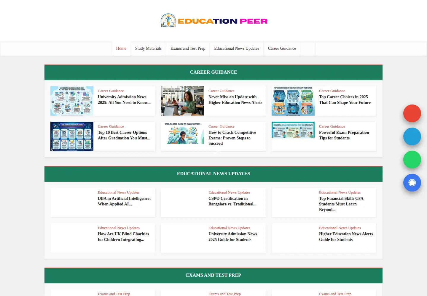 Screenshot of educationpeer.com