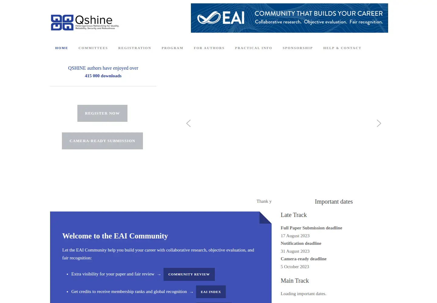 Screenshot of qshine.org