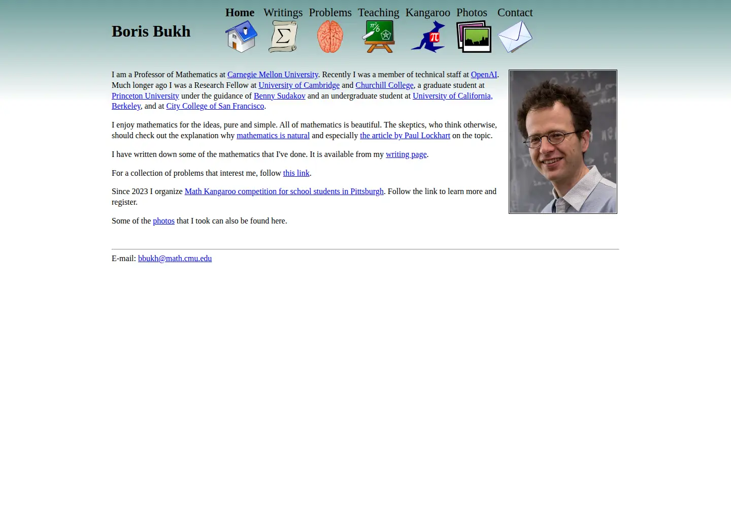 Screenshot of borisbukh.org