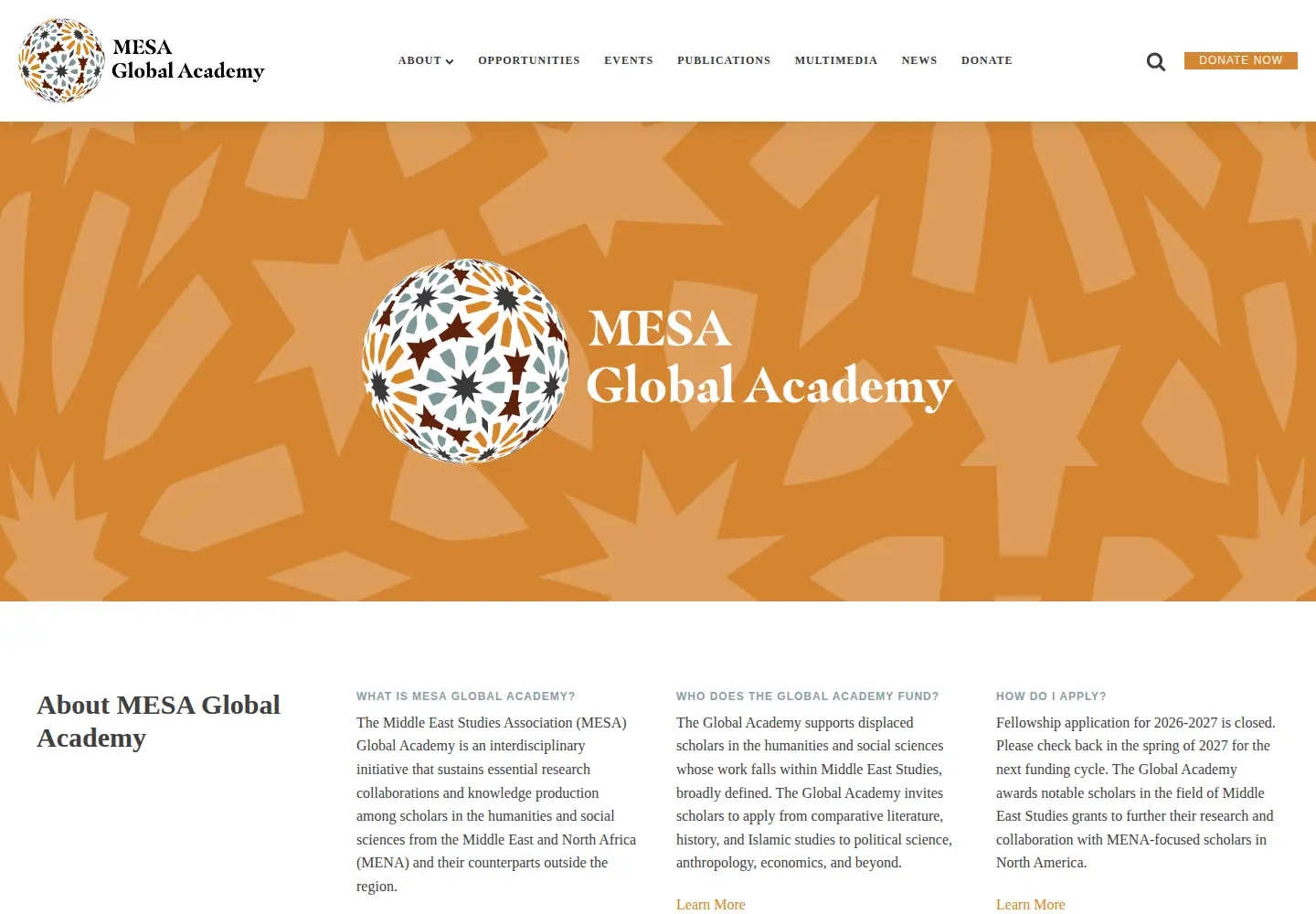 Screenshot of mesaglobalacademy.org