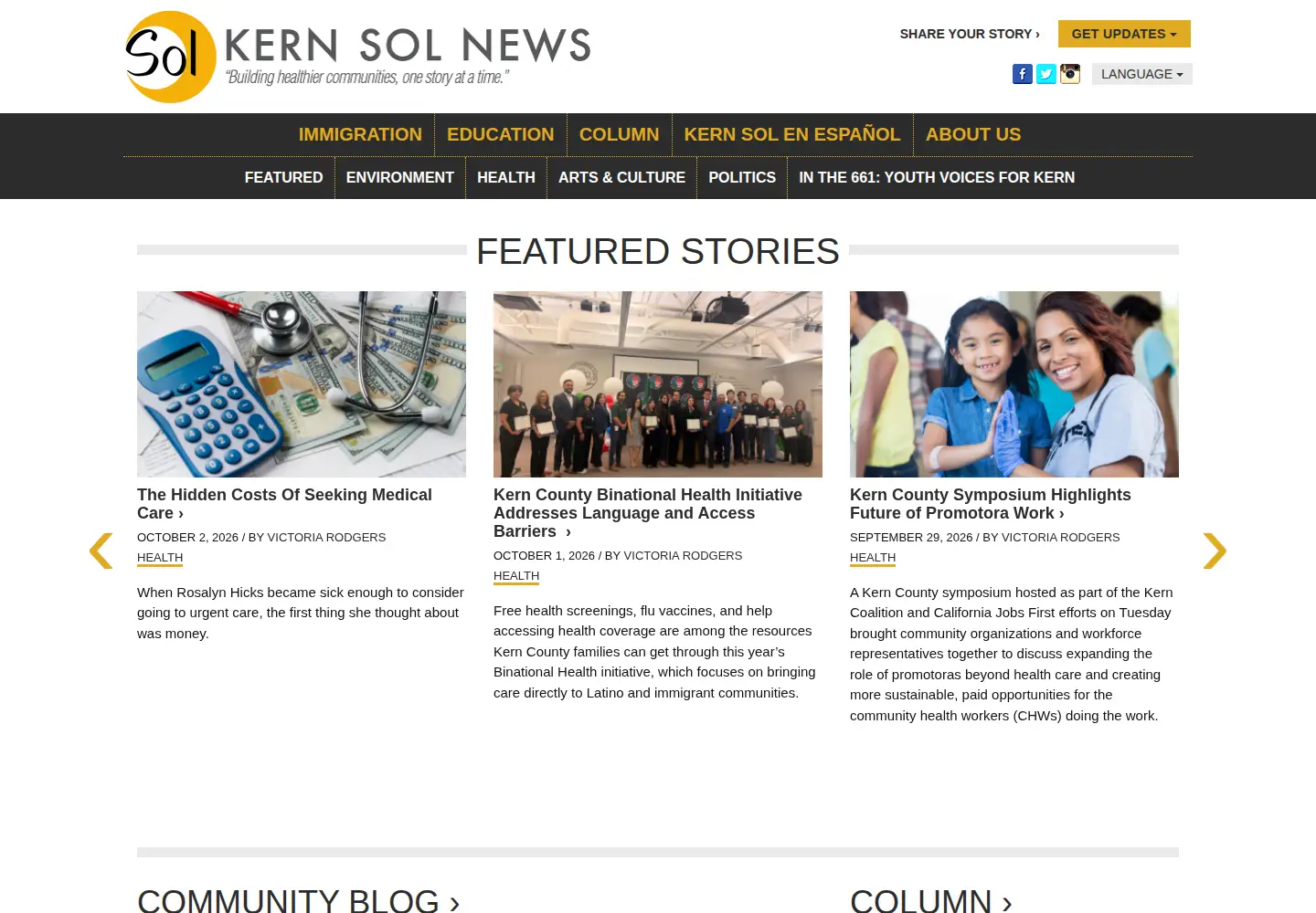 Captured homepage of southkernsol.org in the current scan