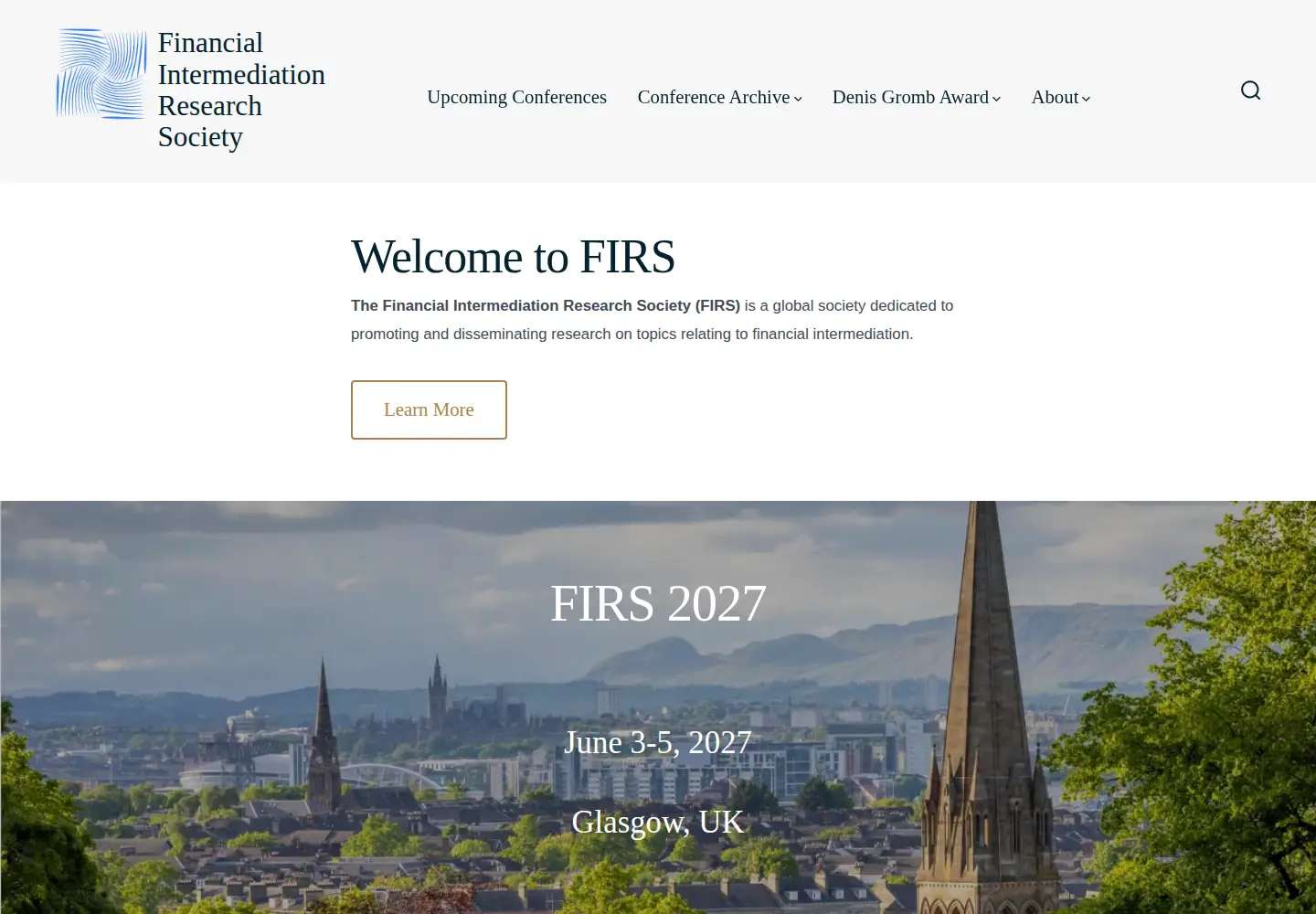 Captured homepage of firsociety.org in the current scan