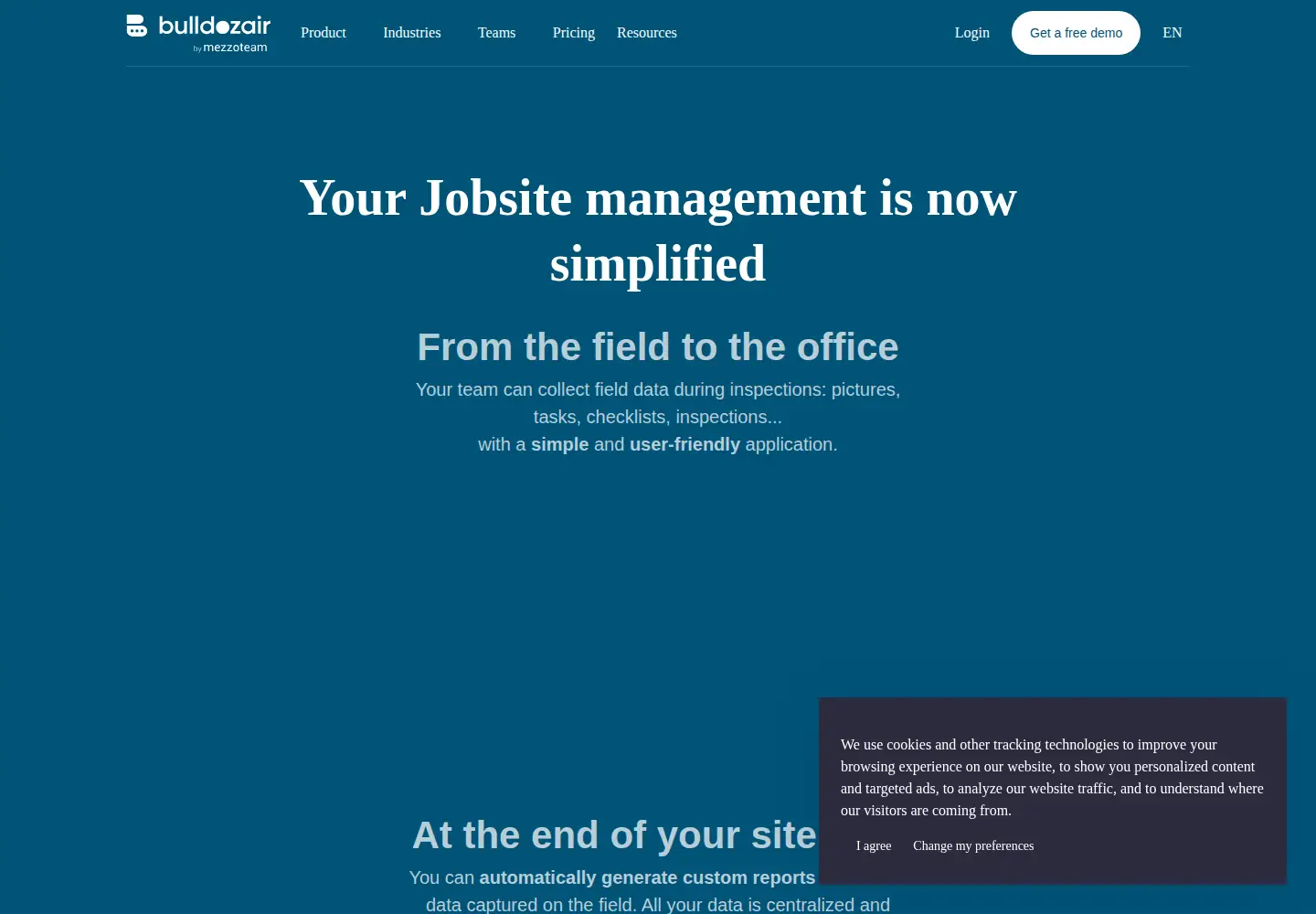 Screenshot of bulldozair.com