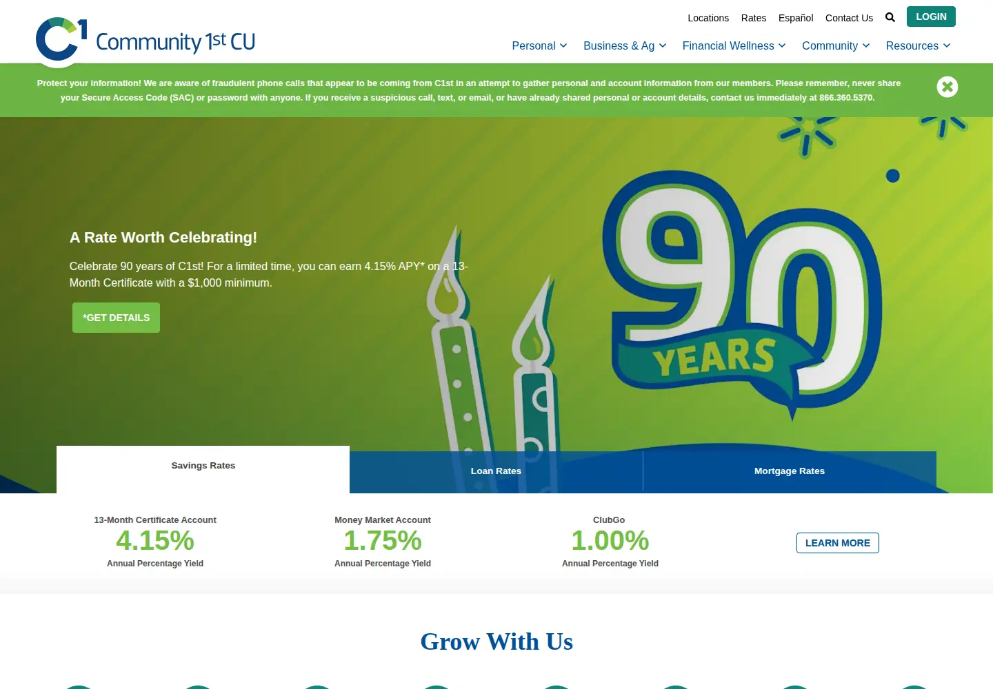 Screenshot of c1stcreditunion.com