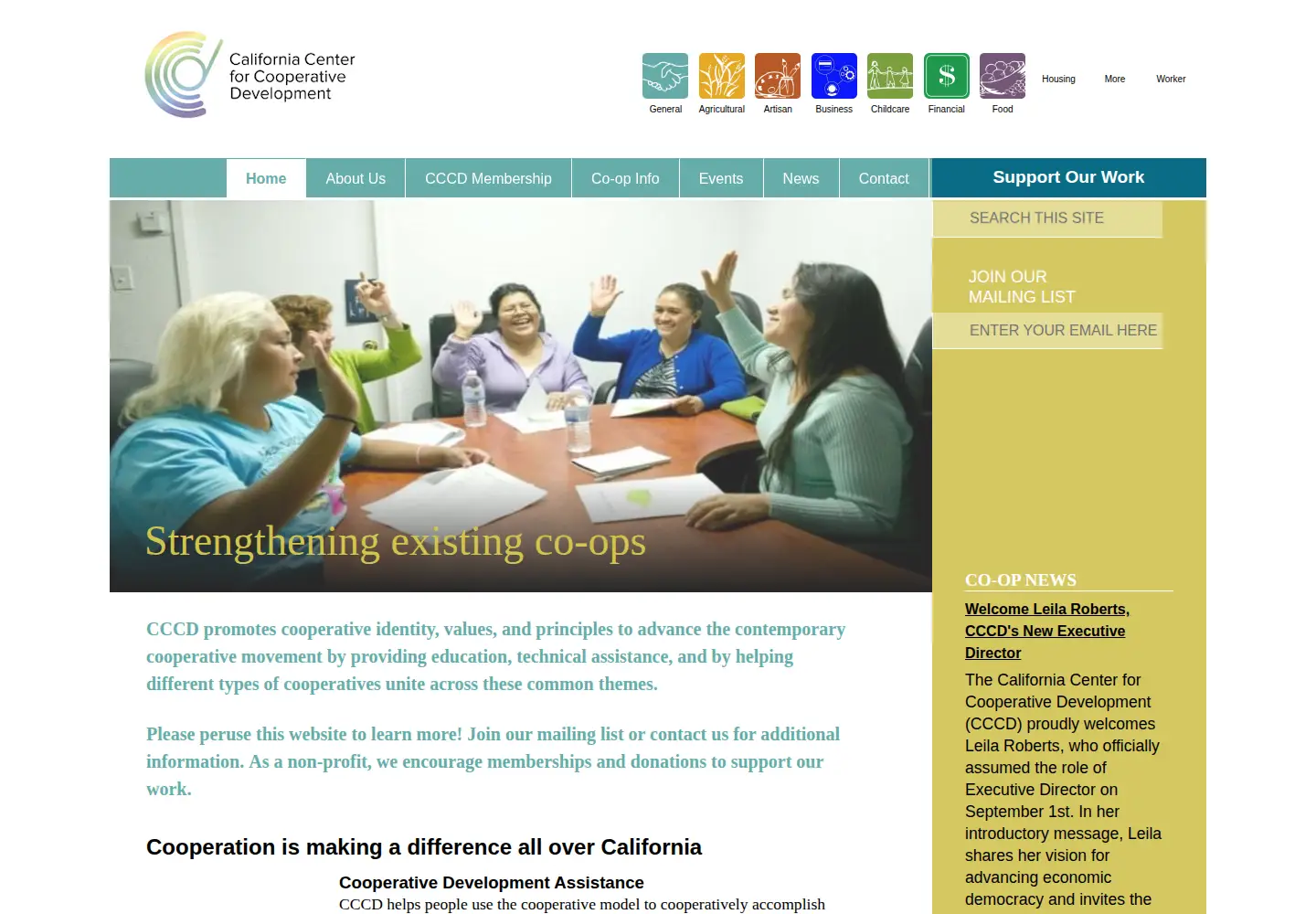 Screenshot of cccd.coop
