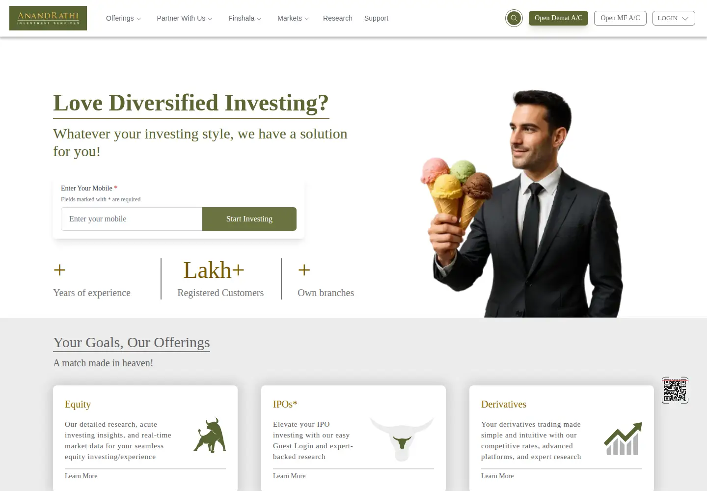 Screenshot of anandrathi.com