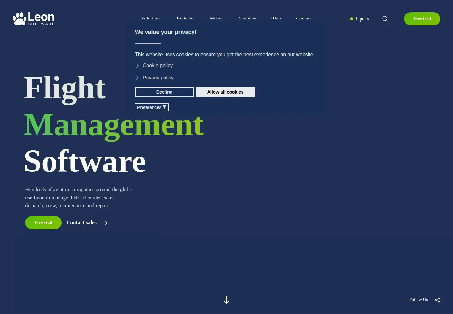 Screenshot of leonsoftware.com