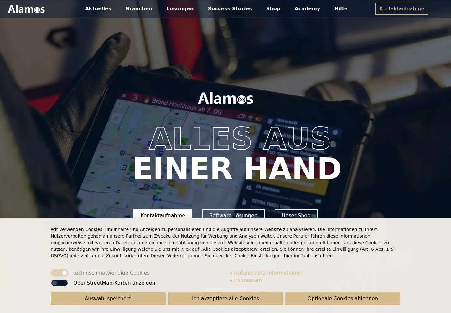 Screenshot of alamos.gmbh