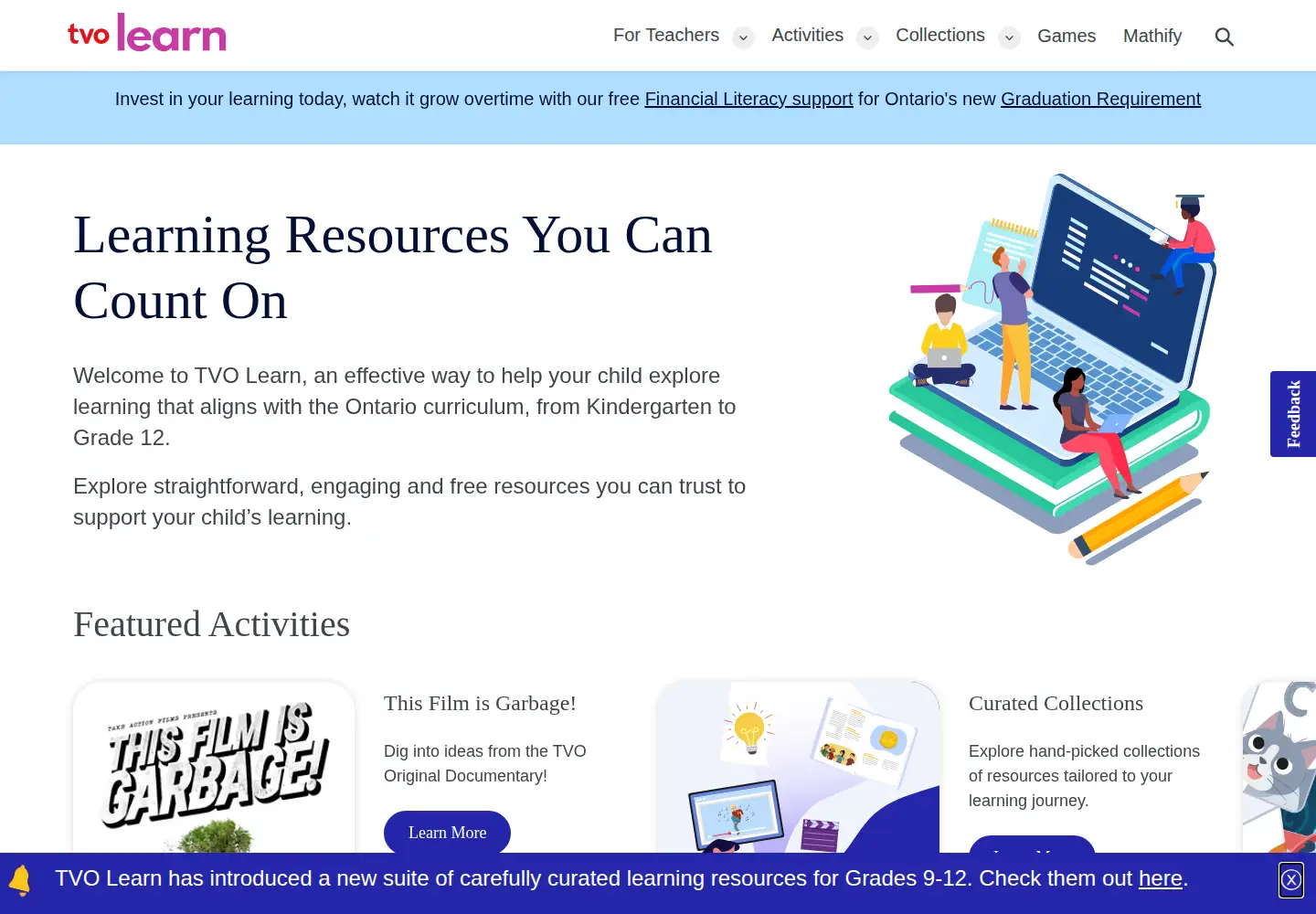 Screenshot of tvolearn.com