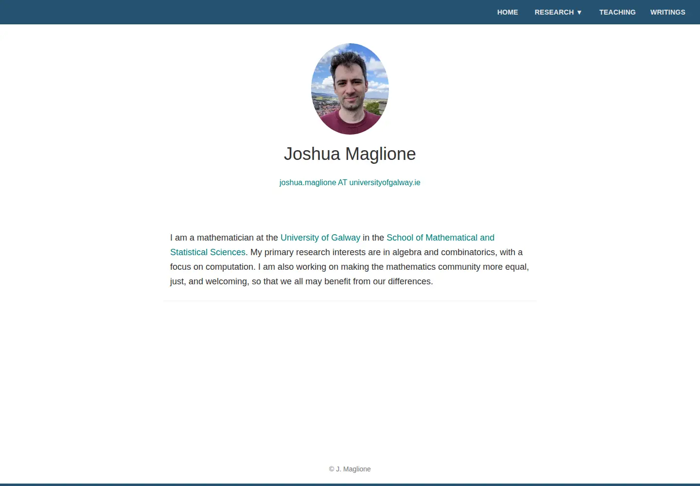 Screenshot of joshmaglione.com