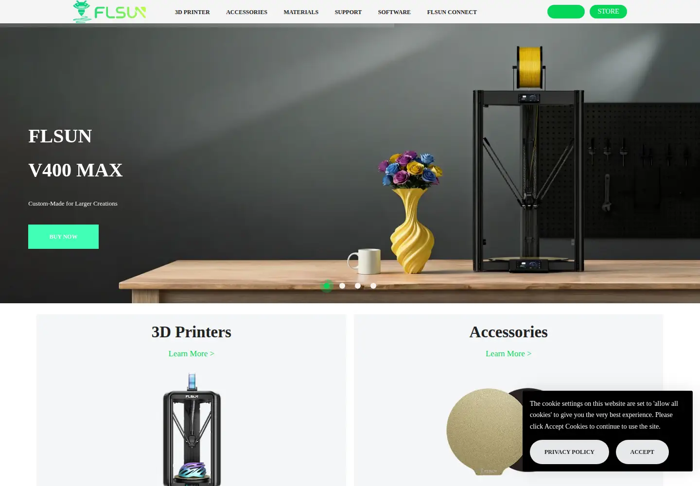 Screenshot of flsun3d.com
