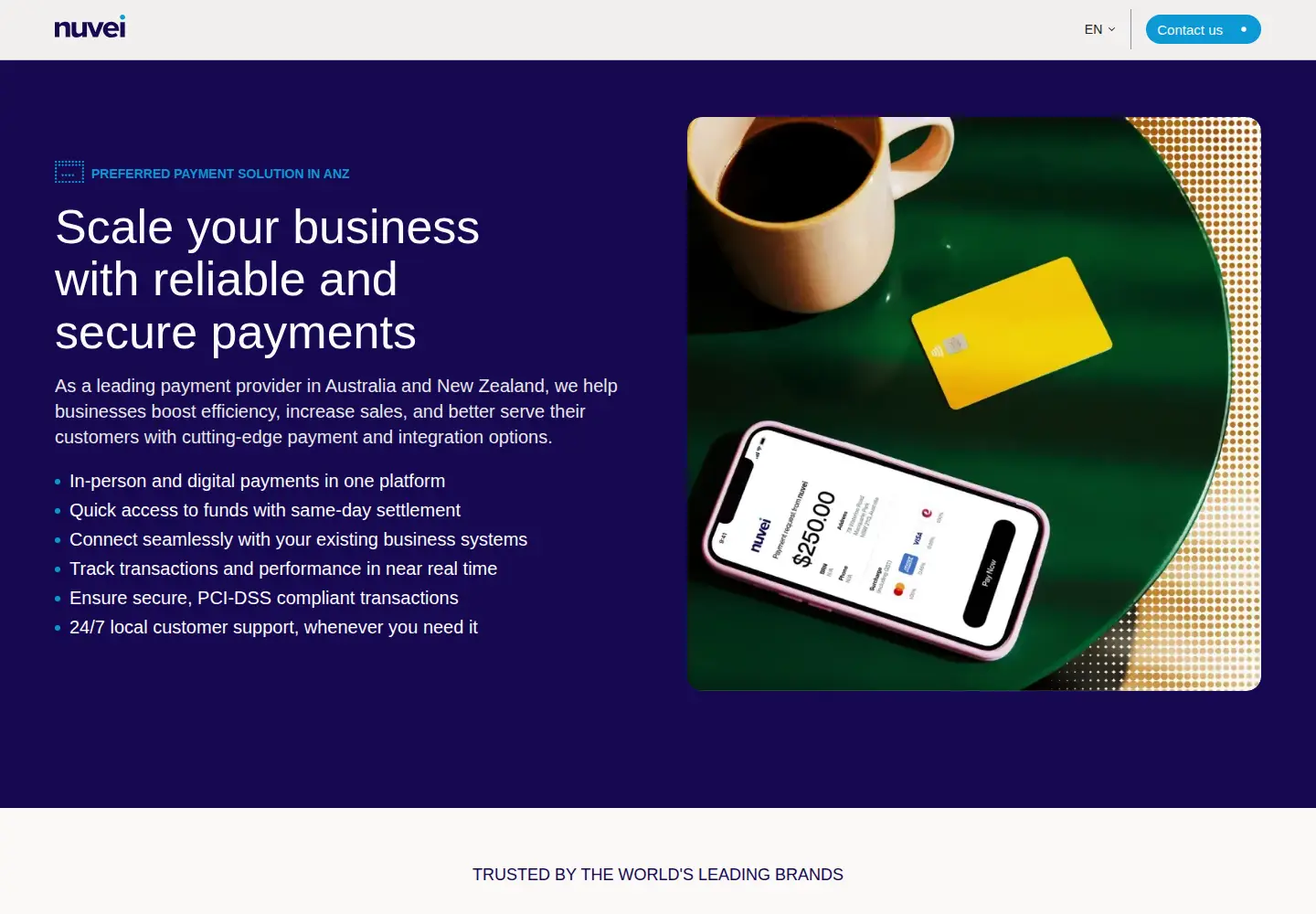 Captured homepage of tillpayments.com in the current scan