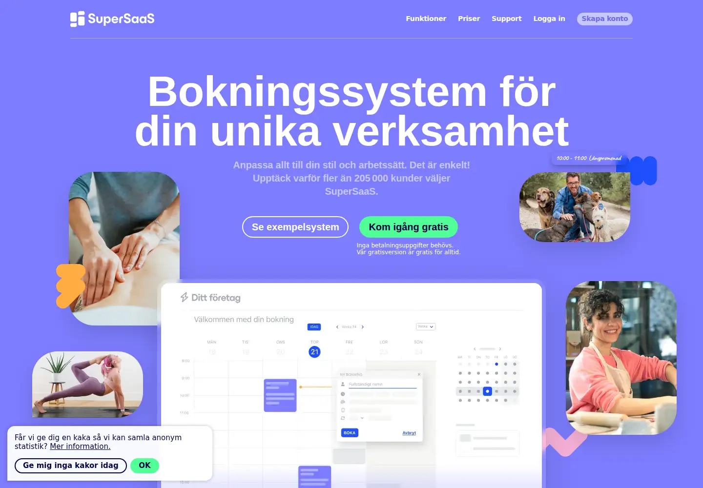 Captured homepage of supersaas.se in the current scan