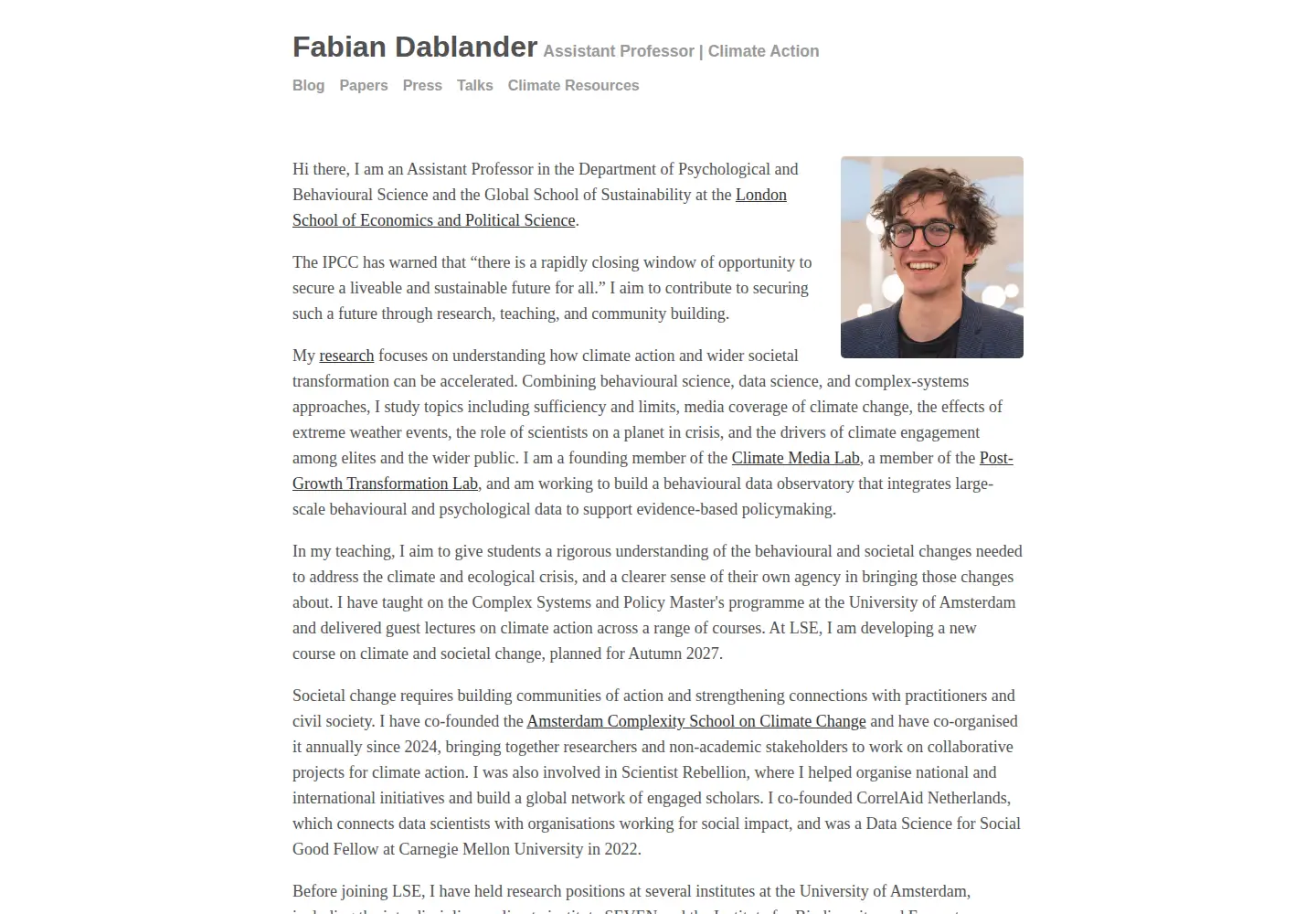 Screenshot of fabiandablander.com