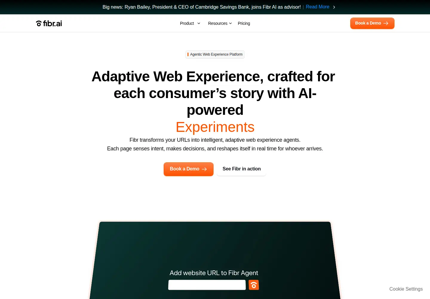 Screenshot of fibr.ai
