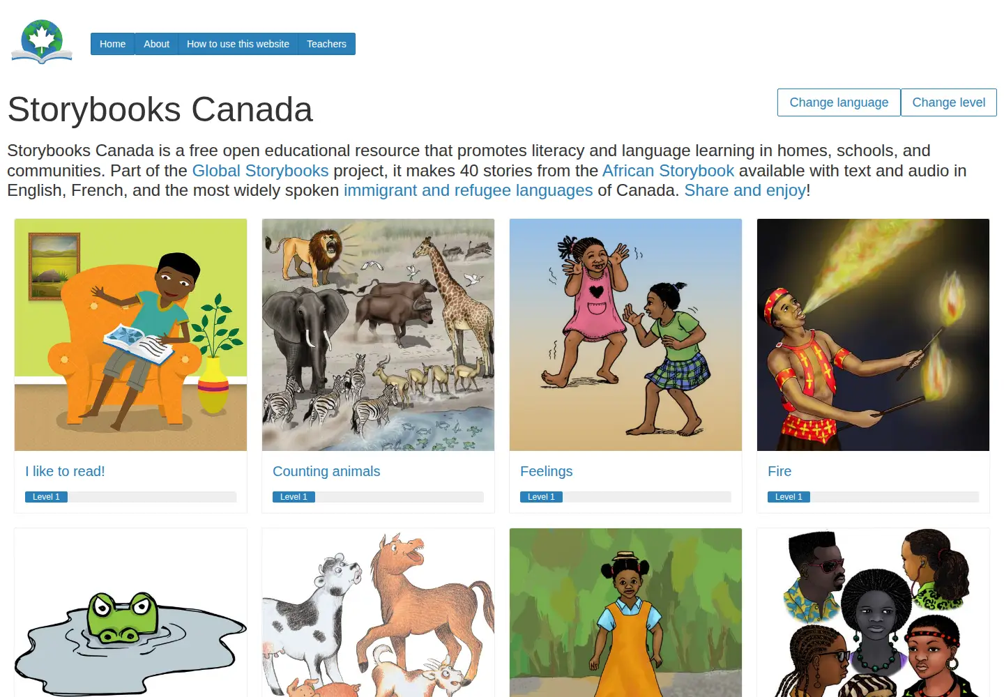 Screenshot of storybookscanada.ca